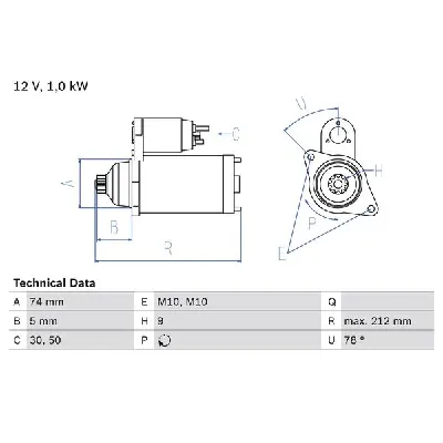 Starter BOSCH 0 986 018 701 IC-D20727