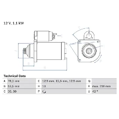 Starter BOSCH 0 986 020 240 IC-D20763