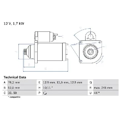 Starter BOSCH 0 986 020 250 IC-B3FA6F