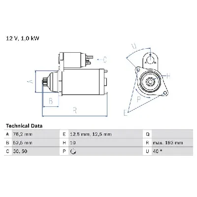 Starter BOSCH 0 986 020 780 IC-D2077A