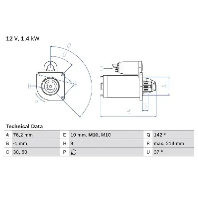 Starter BOSCH 0 986 020 860 IC-D2077D