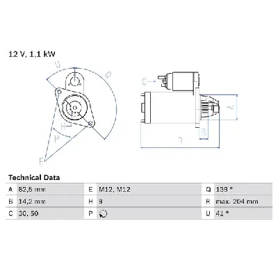 Starter BOSCH 0 986 021 210 IC-D20787