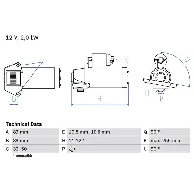 Starter BOSCH 0 986 021 810 IC-B8671D