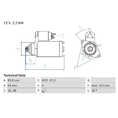 Starter BOSCH 0 986 022 460 IC-D45DB7