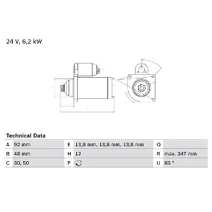 Starter BOSCH 0 986 022 980 IC-D8C903