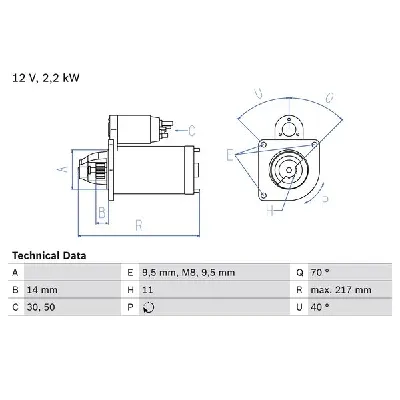 Starter BOSCH 0 986 023 580 IC-D207C5