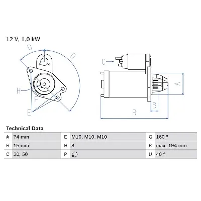 Starter BOSCH 0 986 023 920 IC-D841A2