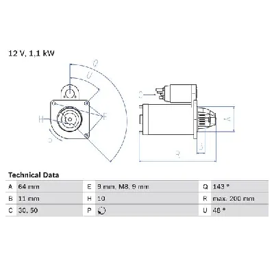 Starter BOSCH 0 986 024 020 IC-D45DC5