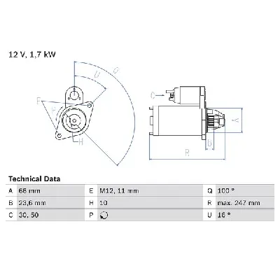 Starter BOSCH 0 986 024 030 IC-D45DC6