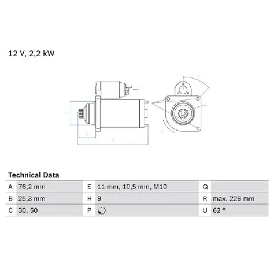 Starter BOSCH 0 986 024 050 IC-D7ABA0