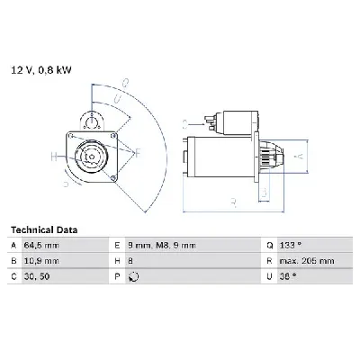 Starter BOSCH 0 986 024 210 IC-CFDF48