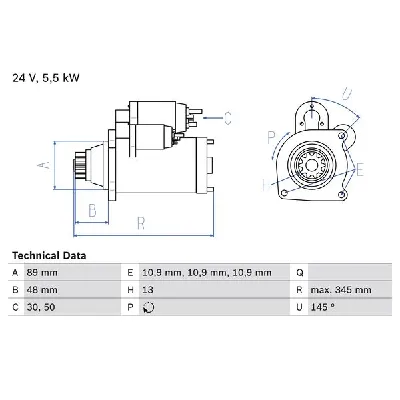 Starter BOSCH 0 986 024 670 IC-D8C925