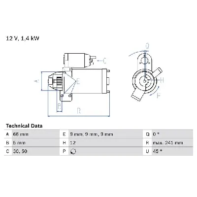 Starter BOSCH 0 986 024 980 IC-D76FFD