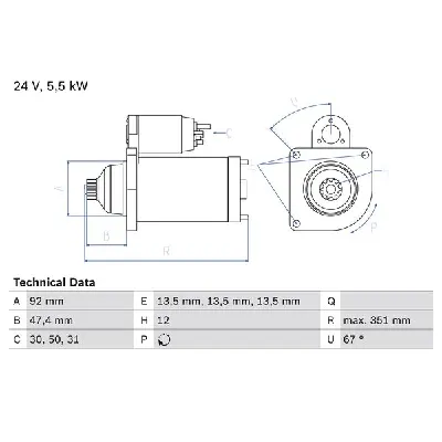 Starter BOSCH 0 986 025 450 IC-D8C926