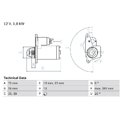 Starter BOSCH 0 986 025 690 IC-E3AAFE