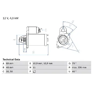 Starter BOSCH 0 986 025 790 IC-E3AB0A
