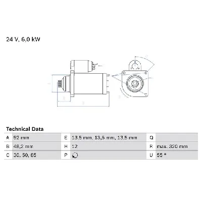 Starter BOSCH 0 986 025 900 IC-E3AB16