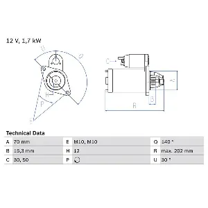 Starter BOSCH 0 986 025 940 IC-E3AB18
