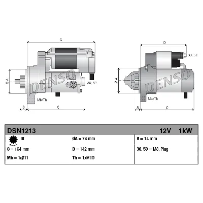 Starter DENSO DSN1213 IC-D63F37