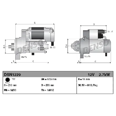 Starter DENSO DSN1229 IC-E3954C