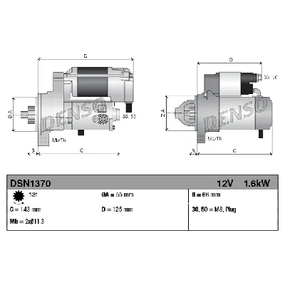 Starter DENSO DSN1370 IC-E11849