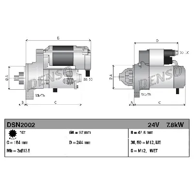 Starter DENSO DSN2002 IC-F649EB