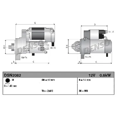 Starter DENSO DSN2082 IC-F64A2D