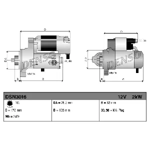 Starter DENSO DSN3016 IC-G0SPHO