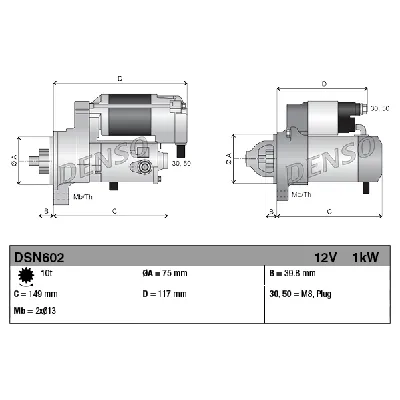 Starter DENSO DSN602 IC-C40A5E