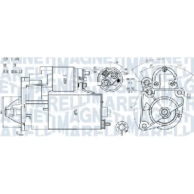 Starter MAGNETI MARELLI 063720784010 IC-G0R5DF