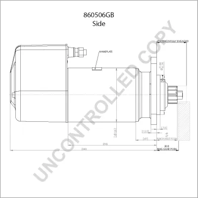 Starter PRESTOLITE ELECTRIC PE 860506 IC-C67B24