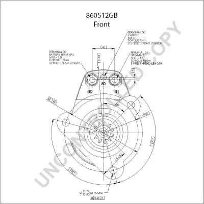 Starter PRESTOLITE ELECTRIC PE 860512 IC-C37329