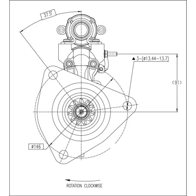 Starter PRESTOLITE ELECTRIC PE M90R3540SE IC-C4B931