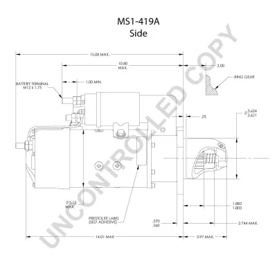 Starter PRESTOLITE ELECTRIC PE MS1-419A IC-C6B494
