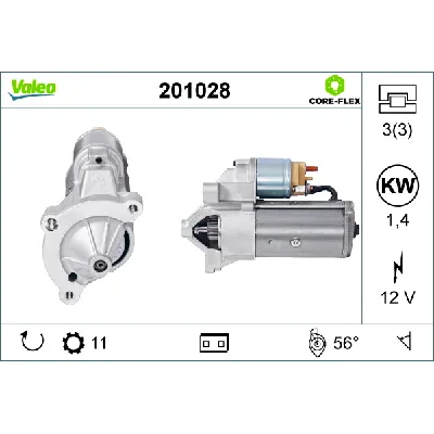 Starter VALEO VAL201028 IC-G0OLIE