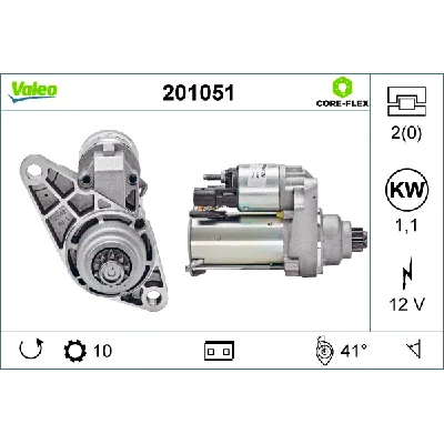 Starter VALEO VAL201051 IC-G0OM72