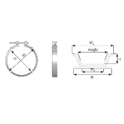 Stezni element, izduvni sistem DINEX DIN29806 IC-BA01A0