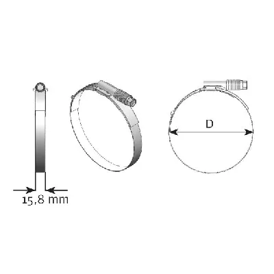 Stezni element, izduvni sistem DINEX DIN98870 IC-D2F9BE