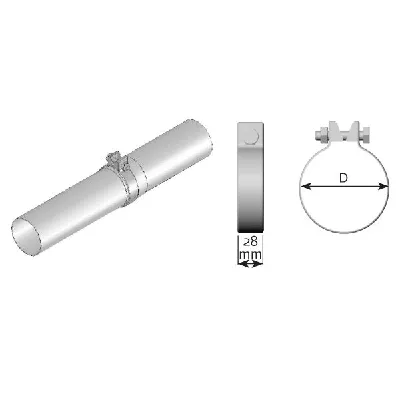 Stezni element, izduvni sistem DINEX DIN99553 IC-9B4C0B