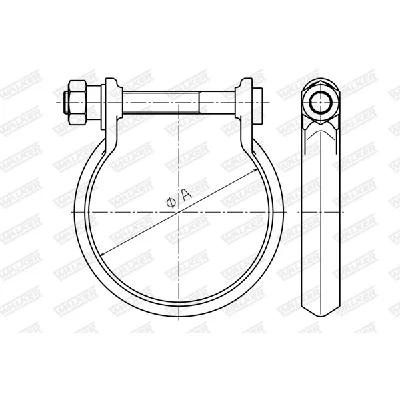 Stezni element, izduvni sistem WALKER WALK80910 IC-F89B72