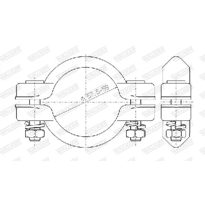 Stezni element, izduvni sistem WALKER WALK86019 IC-C5A4D6