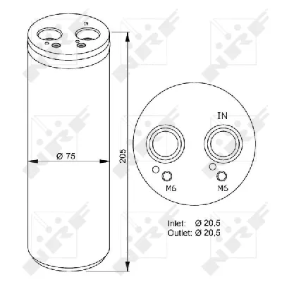 Sušač, klima-uređaj NRF NRF 33205 IC-AE538F