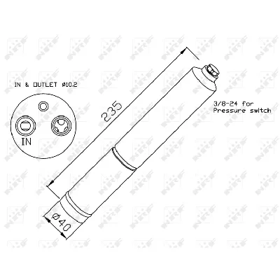 Sušač, klima-uređaj NRF NRF 33224 IC-AE539D
