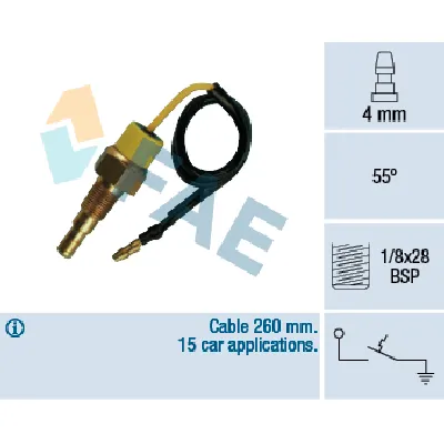 Termoprekidac, signalna lampica FAE FAE35790 IC-C012CC