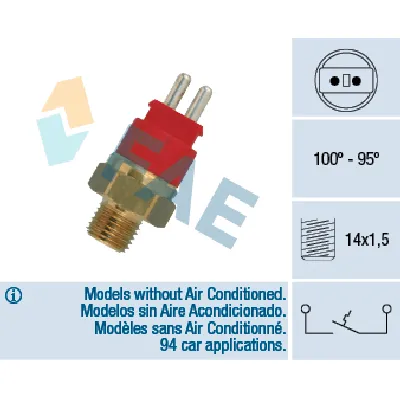Termoprekidač, ventilator hladnjaka FAE FAE36250 IC-ABB443