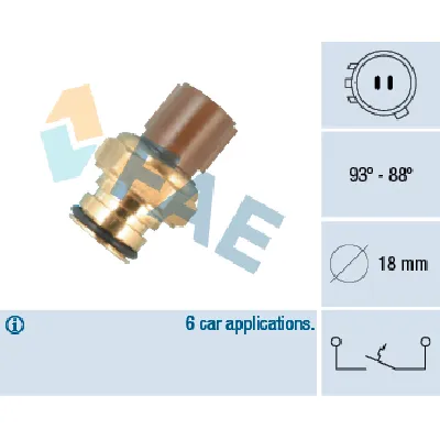 Termoprekidač, ventilator hladnjaka FAE FAE36435 IC-B772DD