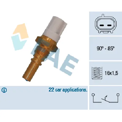 Termoprekidač, ventilator hladnjaka FAE FAE36545 IC-ABB378
