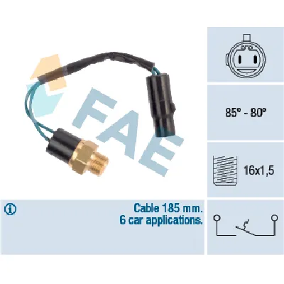 Termoprekidač, ventilator hladnjaka FAE FAE36610 IC-DAB676