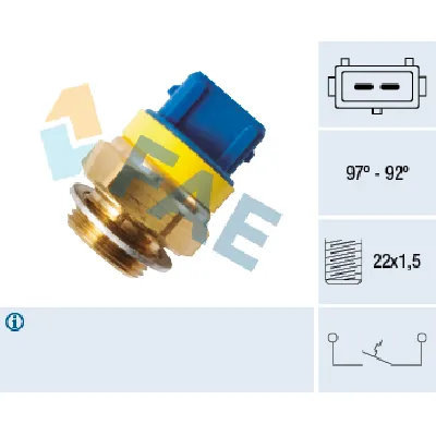 Termoprekidač, ventilator hladnjaka FAE FAE37580 IC-ABB4C2