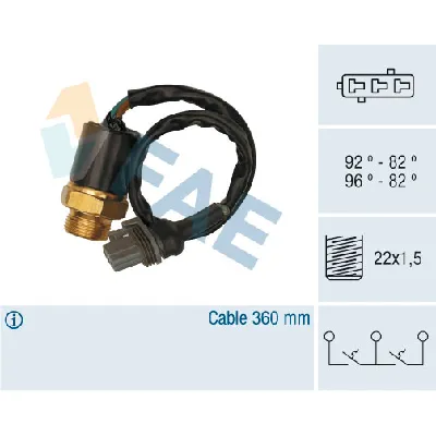 Termoprekidač, ventilator hladnjaka FAE FAE37870 IC-C012DE